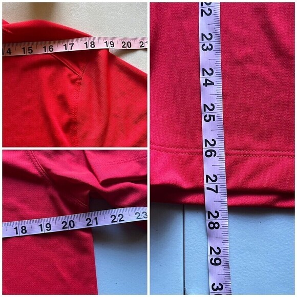 Nike Golf Nike Dri Fit Mens Red 1/4 Button Polo Athletic Shirt 637157-857 Rugby - Picture 3 of 11